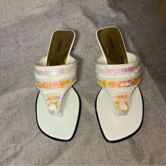 Vintage Renee Flat Thong Sling “Holly” Sandals Size 8.5 - Picture 1 of 11